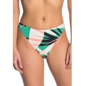 Bikini Lab Sonic Boom Palm Print High Waist Bikini Bottom NWOT